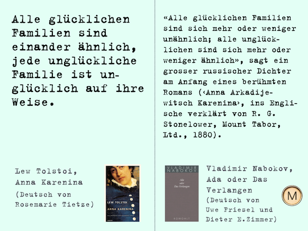Tolstoi und Nabokov über Glück und Unglück